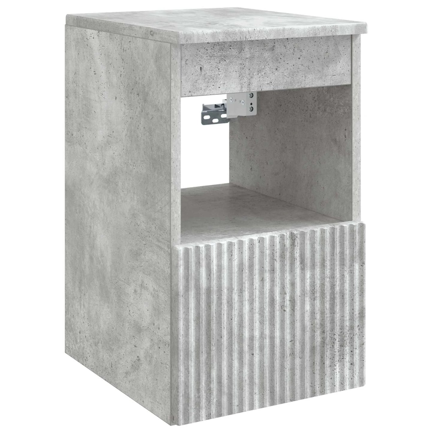 vidaXL Badeværelsesskabsæt 4 pcs Betongrå 100 x 14,5 x 70 cm