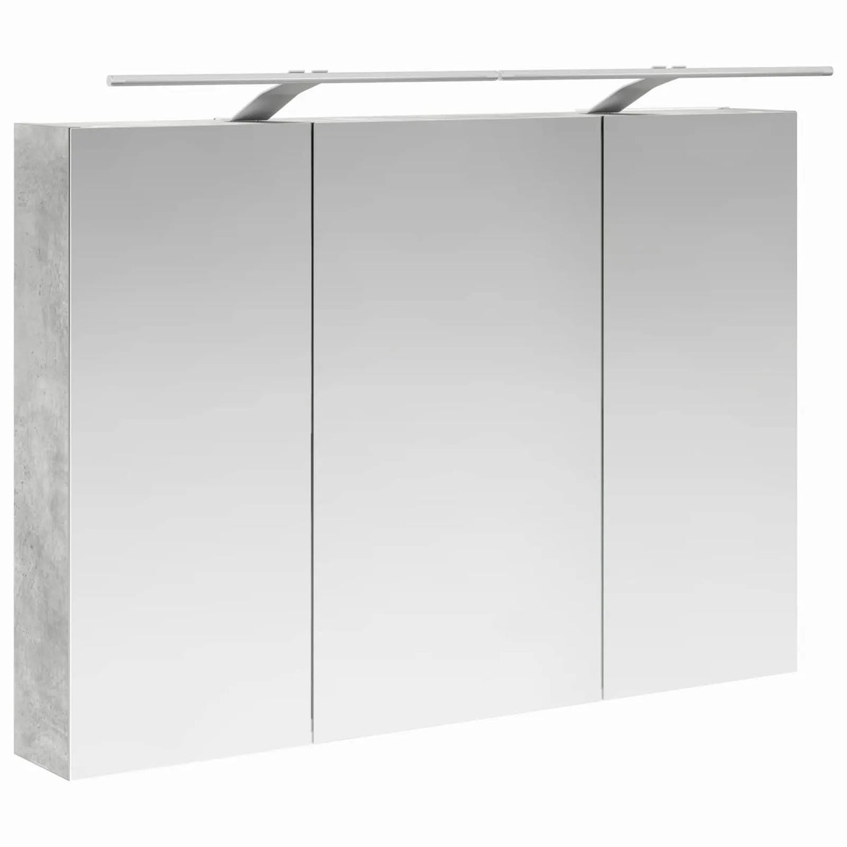vidaXL Badeværelsesskabsæt 4 pcs Betongrå 100 x 14,5 x 70 cm