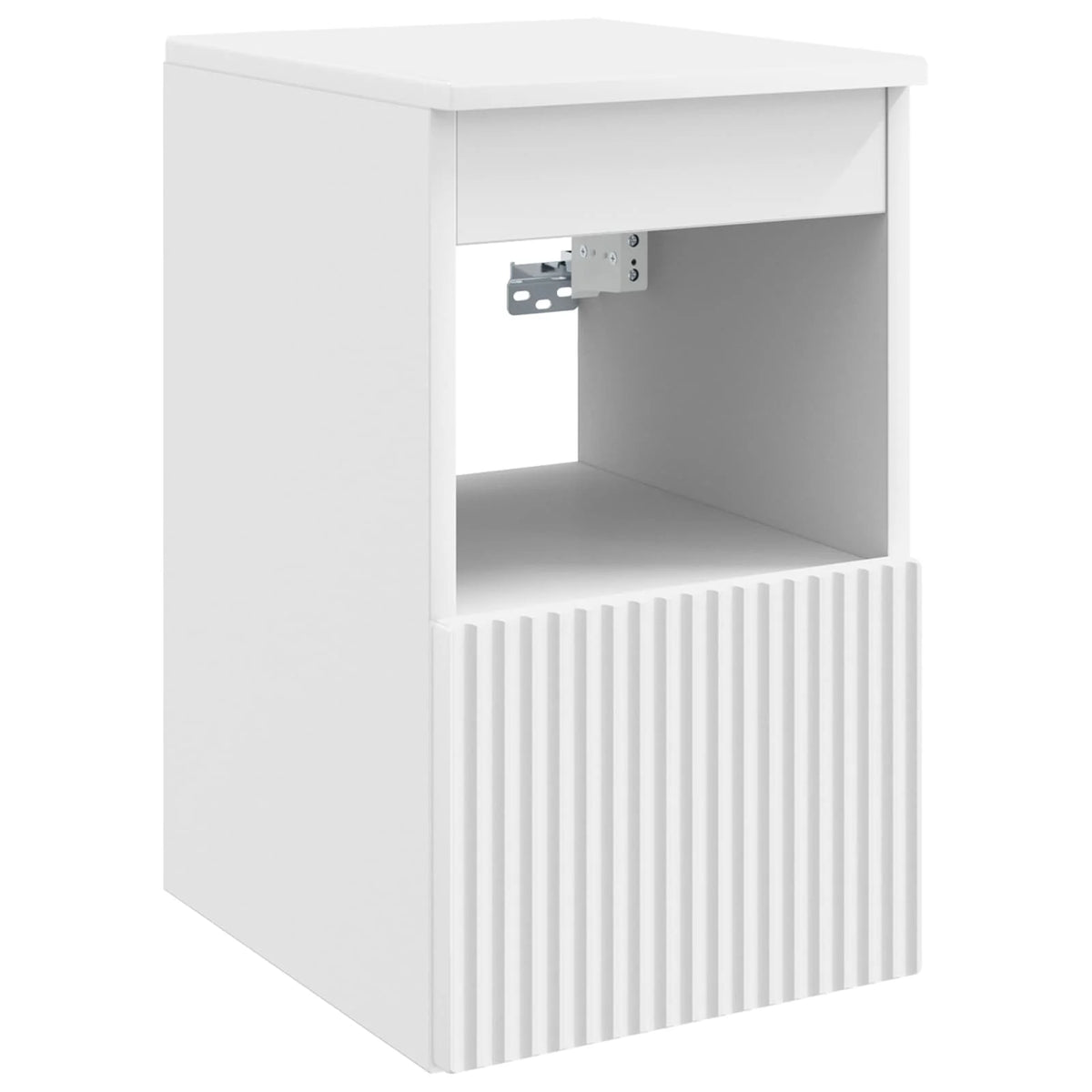vidaXL Badeværelsesskabsæt 4 pcs Hvid 103,5 x 15,5 x 70 cm