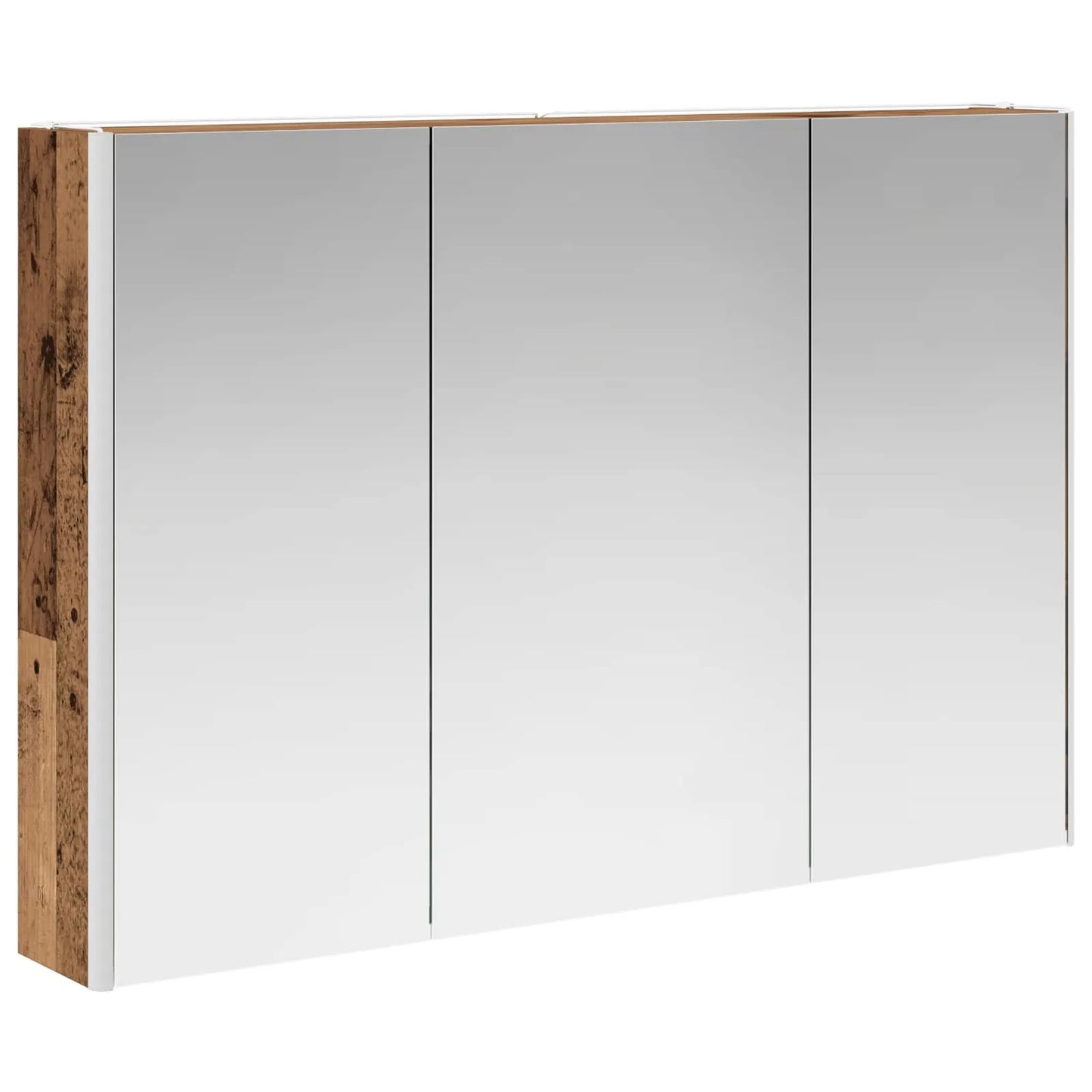 vidaXL Badeværelsesskabsæt 4 pcs Gammelt træ 103,5 x 15,5 x 70 cm