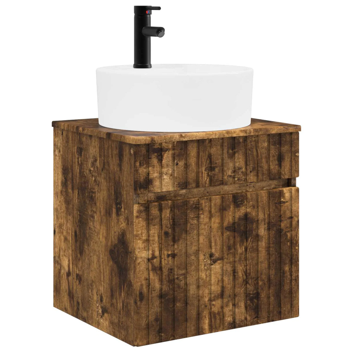 vidaXL Badeværelsesskabsæt 5 pcs Røget eg 50 x 14,5 x 70 cm