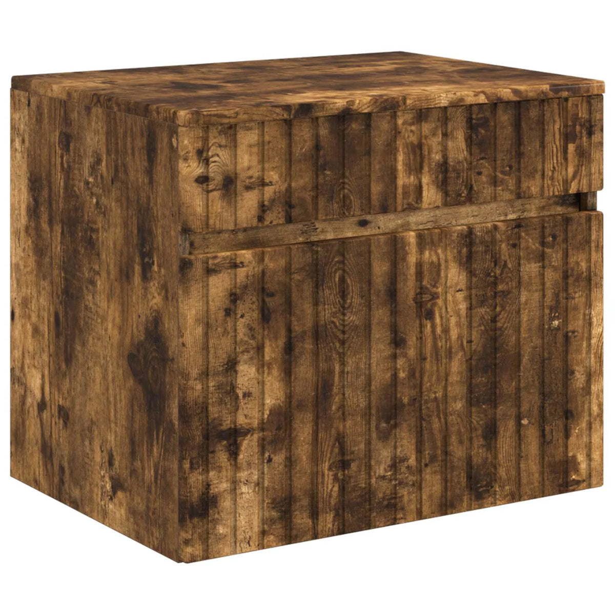 vidaXL Badeværelsesskabsæt 5 pcs Røget eg 50 x 14,5 x 70 cm