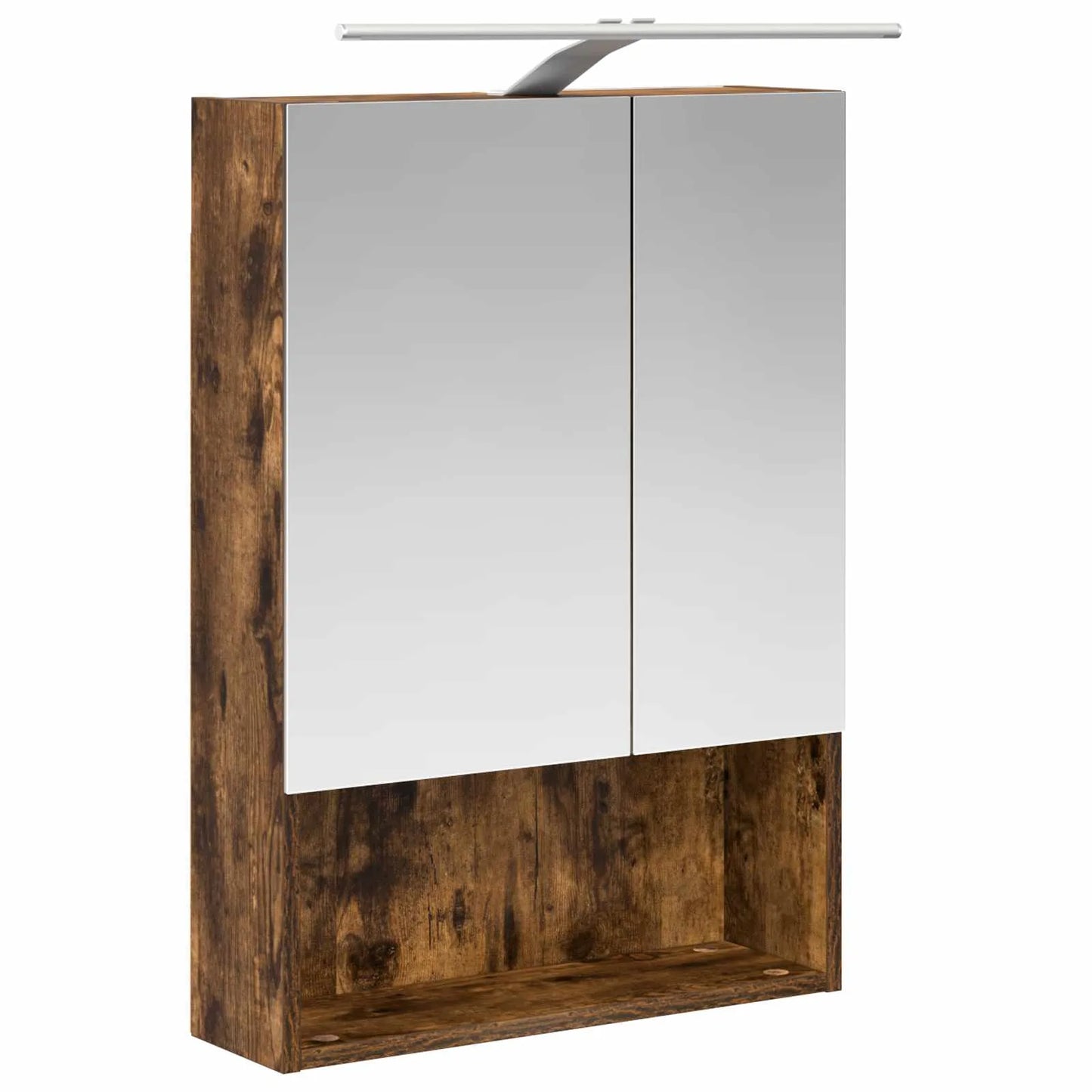 vidaXL Badeværelsesskabsæt 5 pcs Røget eg 50 x 14,5 x 70 cm