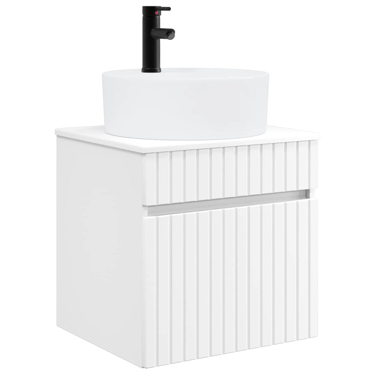 vidaXL Badeværelsesskabsæt 5 pcs Hvid 53 x 15,5 x 70 cm