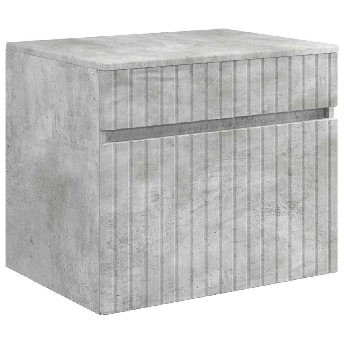 vidaXL Badeværelsesskabsæt 5 pcs Betongrå 53 x 15,5 x 70 cm