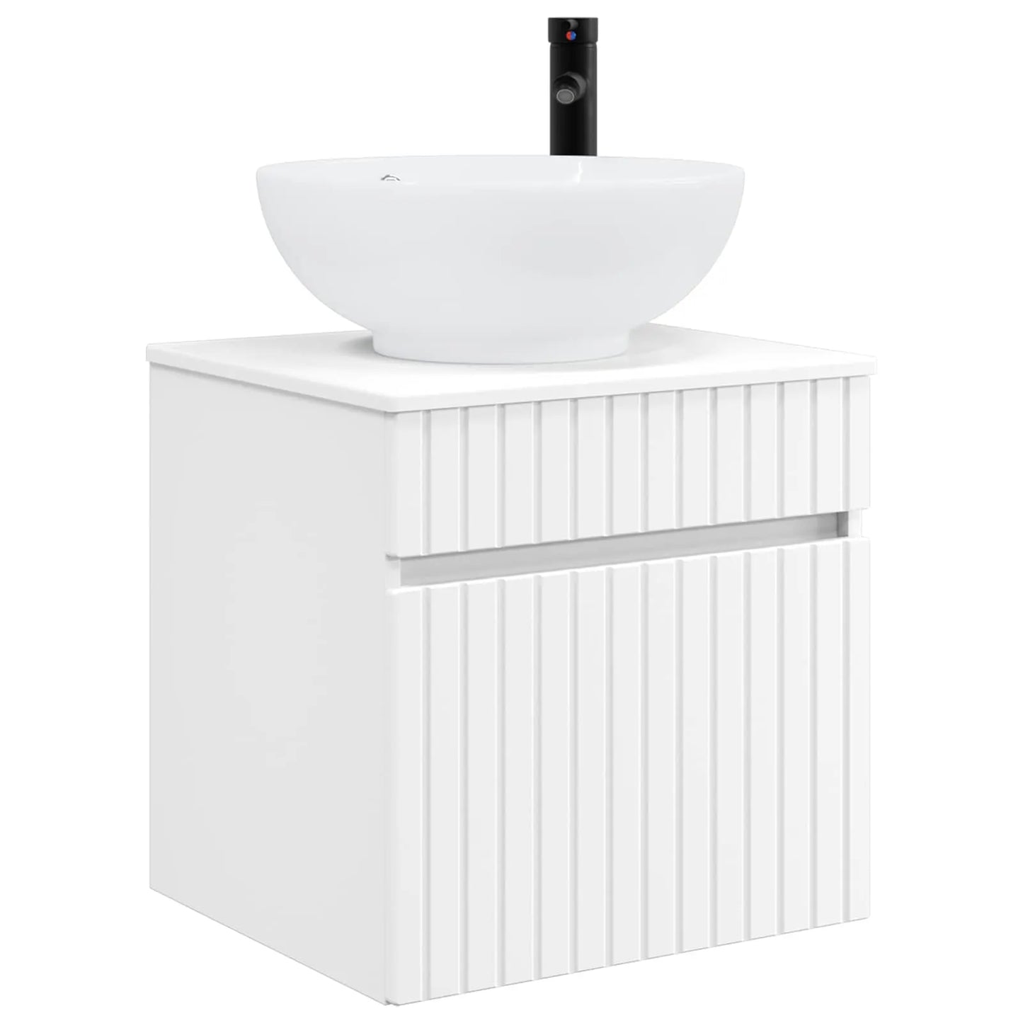 vidaXL Badeværelsesskabsæt 4 pcs Hvid 100 x 14,5 x 70 cm