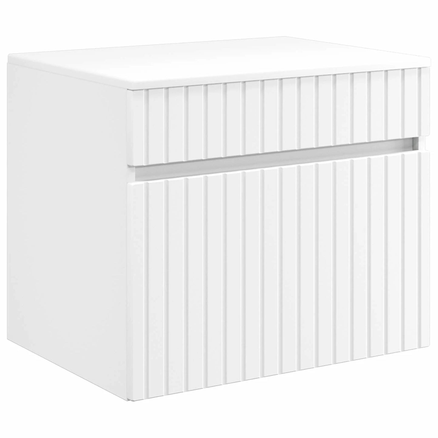vidaXL Badeværelsesskabsæt 4 pcs Hvid 100 x 14,5 x 70 cm
