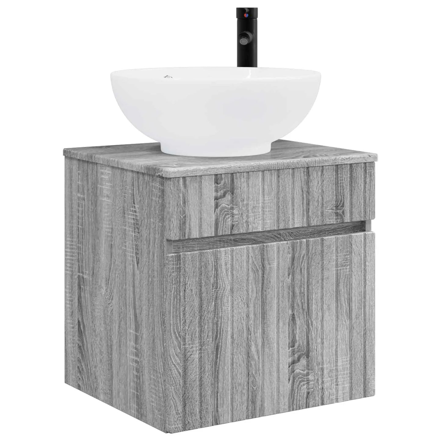 vidaXL Badeværelsesskabsæt 4 pcs Grå Sonoma 100 x 14,5 x 70 cm