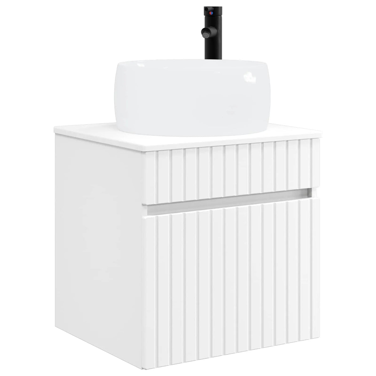 vidaXL Badeværelsesskabsæt 5 pcs Hvid 50 x 14,5 x 70 cm