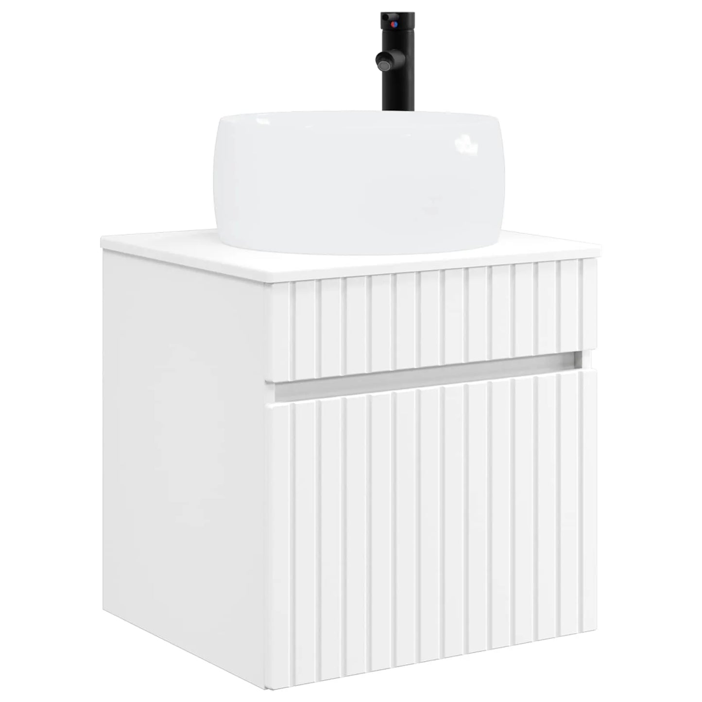 vidaXL Badeværelsesskabsæt 5 pcs Hvid 53 x 15,5 x 70 cm