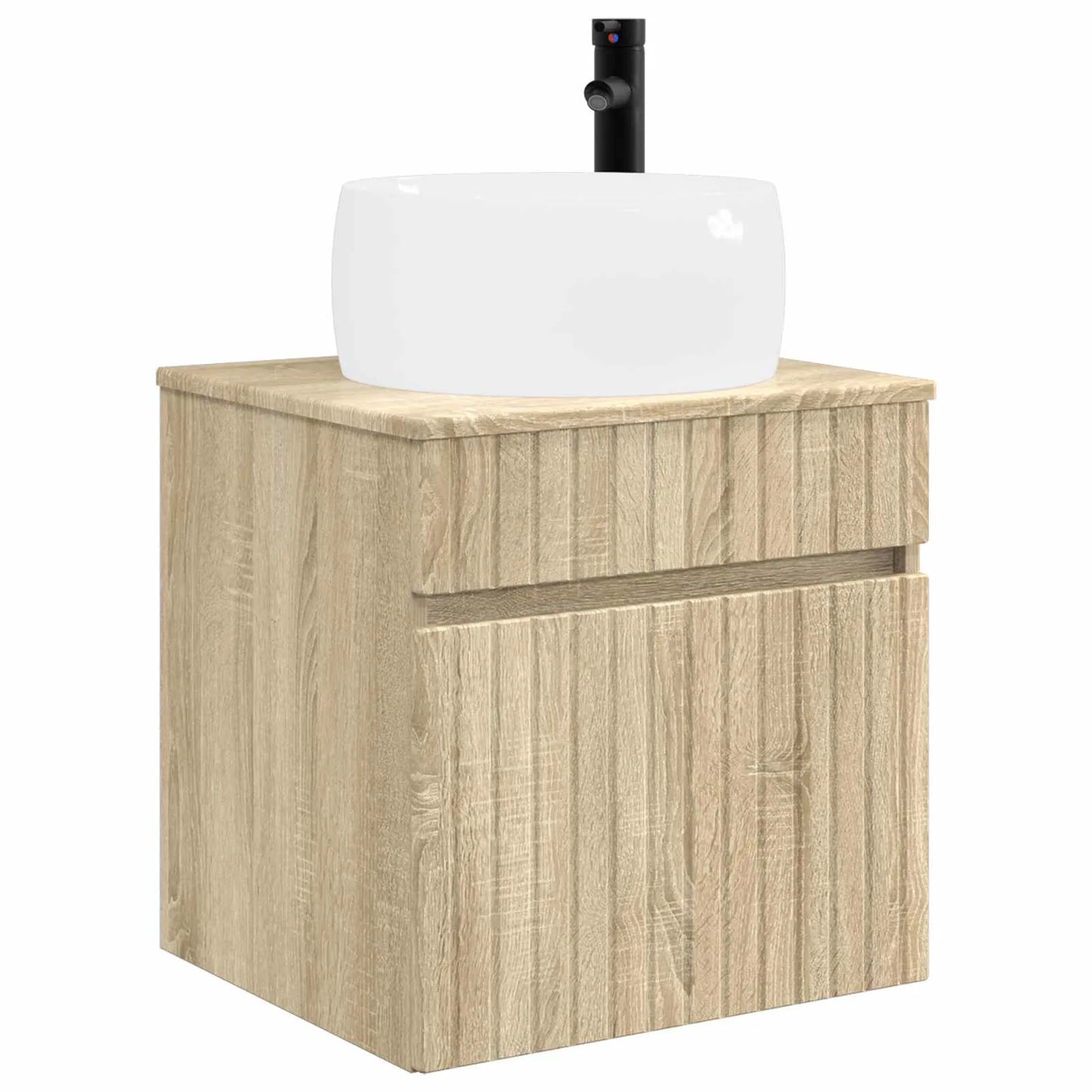 vidaXL Badeværelsesskabsæt 5 pcs Sonoma-eg 53 x 15,5 x 70 cm
