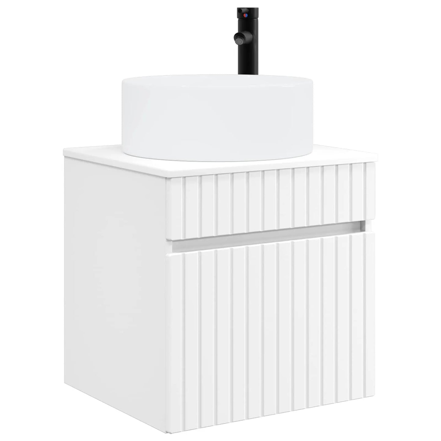 vidaXL Badeværelsesskabsæt 4 pcs Hvid 100 x 14,5 x 70 cm