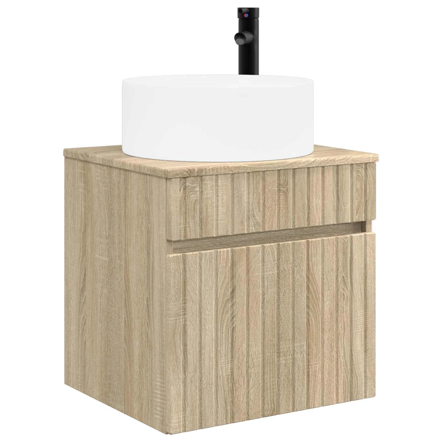 vidaXL Badeværelsesskabsæt 4 pcs Sonoma-eg 100 x 14,5 x 70 cm