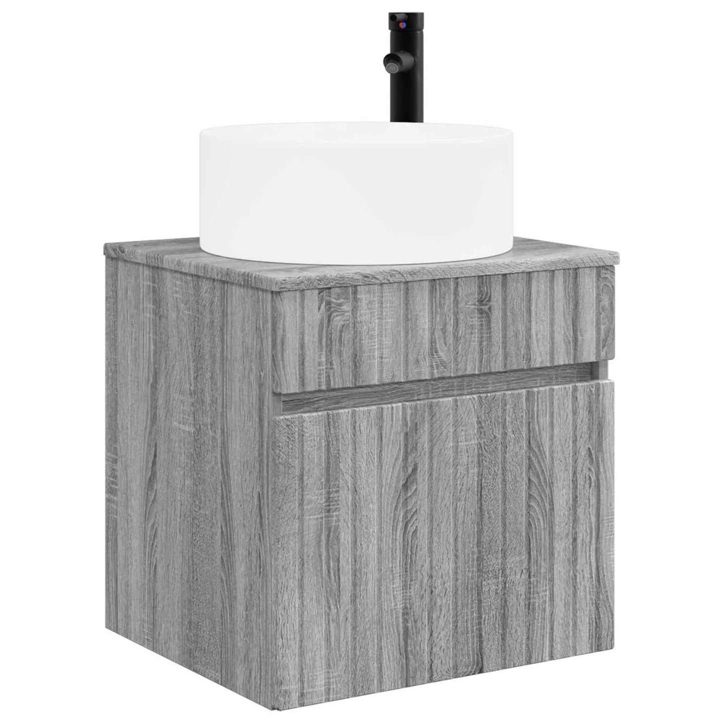 vidaXL Badeværelsesskabsæt 4 pcs Grå Sonoma 100 x 14,5 x 70 cm