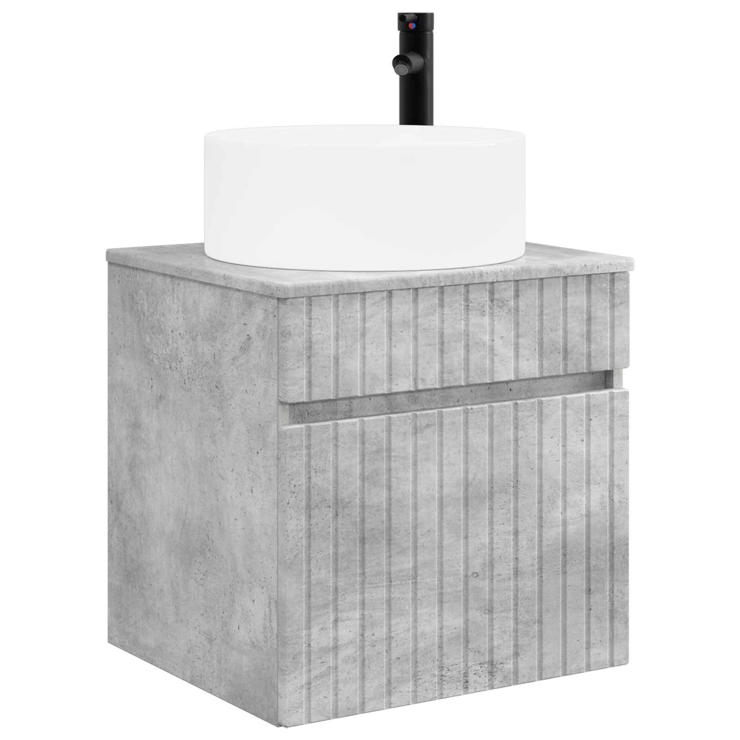 vidaXL Badeværelsesskabsæt 4 pcs Betongrå 103,5 x 15,5 x 70 cm