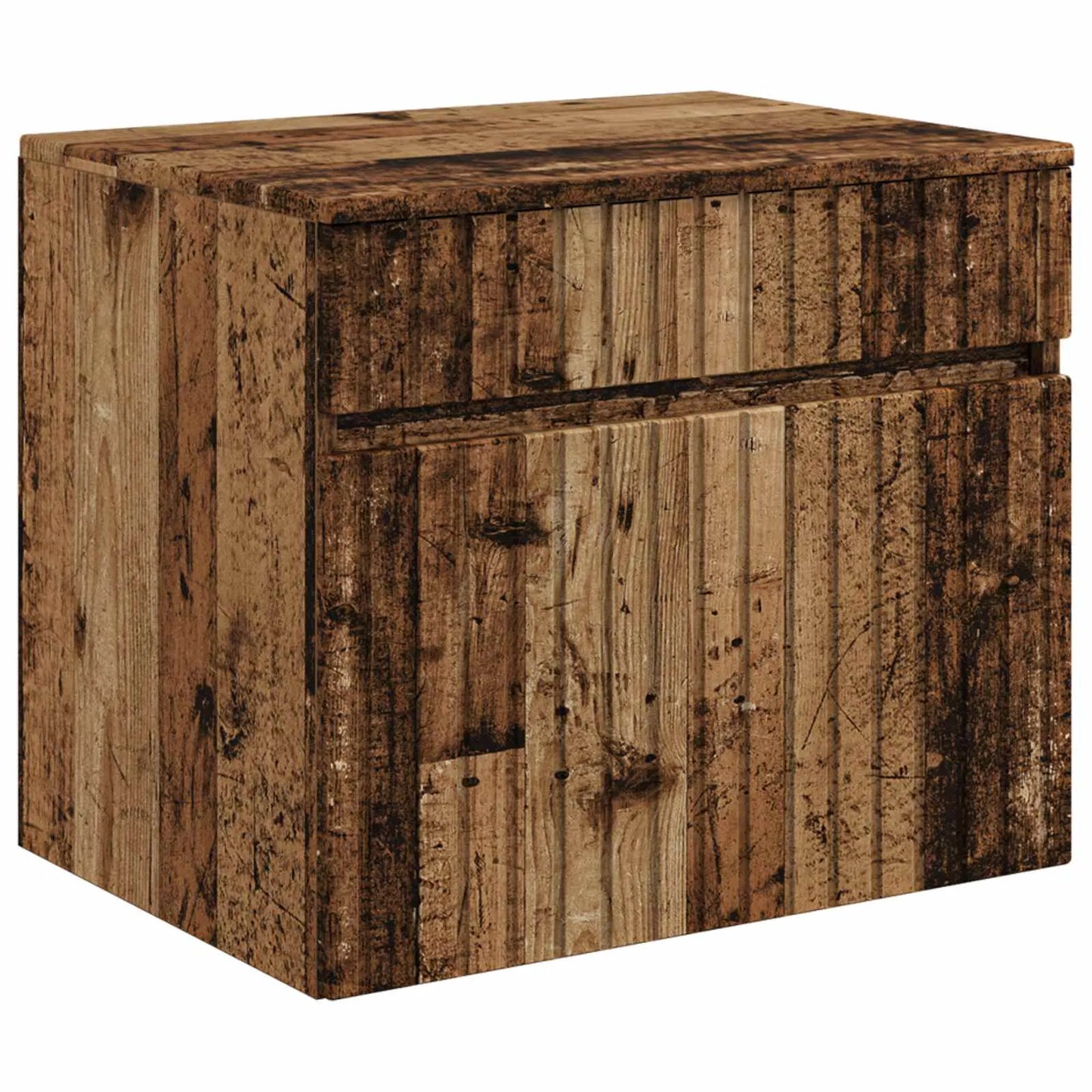 vidaXL Badeværelsesskabsæt 4 pcs Gammelt træ 103,5 x 15,5 x 70 cm