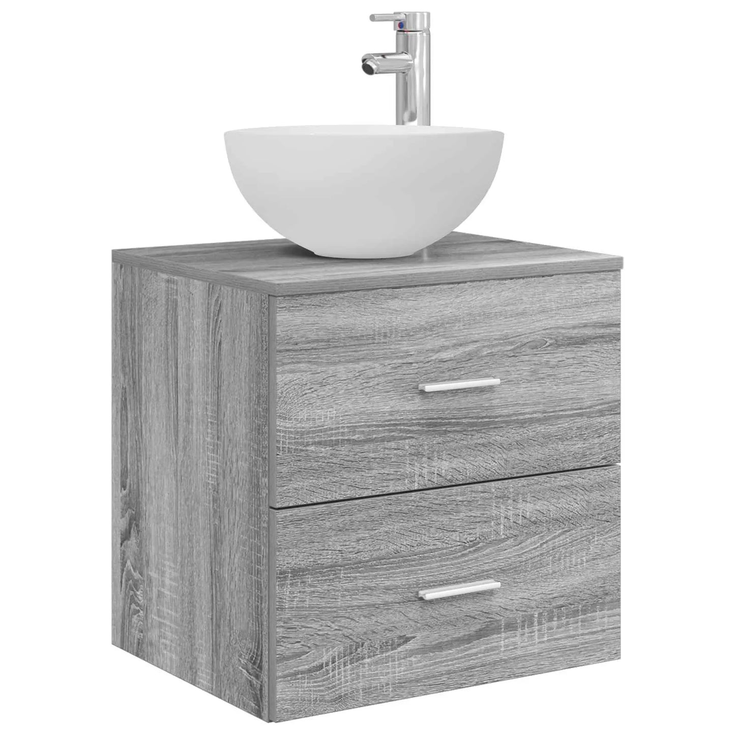 vidaXL Badeværelsesskabsæt 5 pcs Grå Sonoma 50 x 14,5 x 70 cm