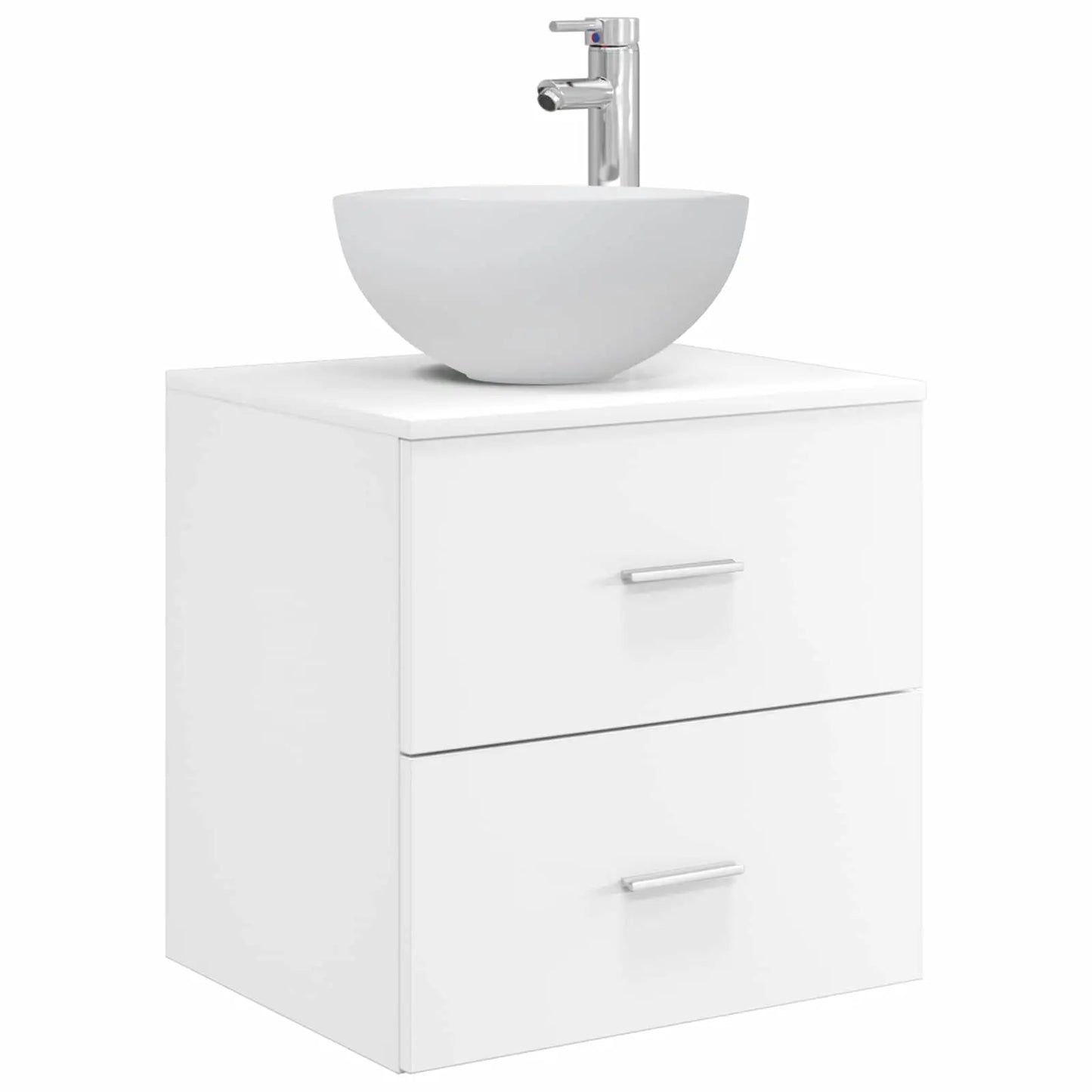 vidaXL Badeværelsesskabsæt 5 pcs Hvid 50 x 14,5 x 70 cm