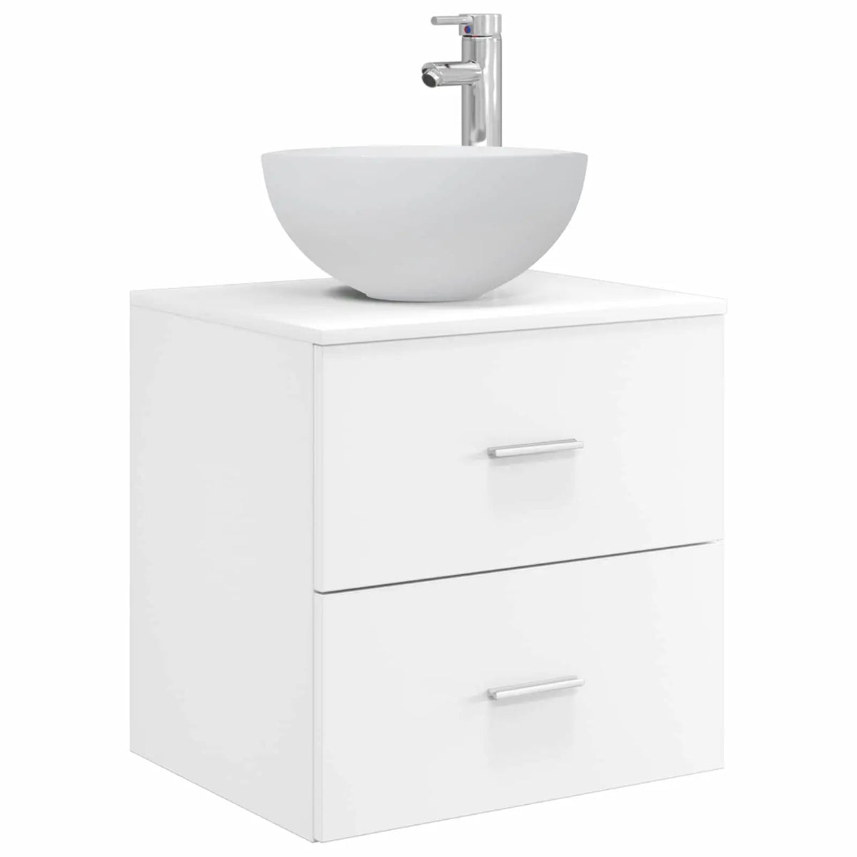 vidaXL Badeværelsesskabsæt 5 pcs Hvid 53 x 15,5 x 70 cm